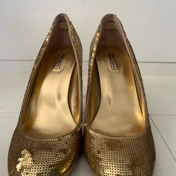 👠Report Signature Gold Sequins heel - Picture 3 of 7
